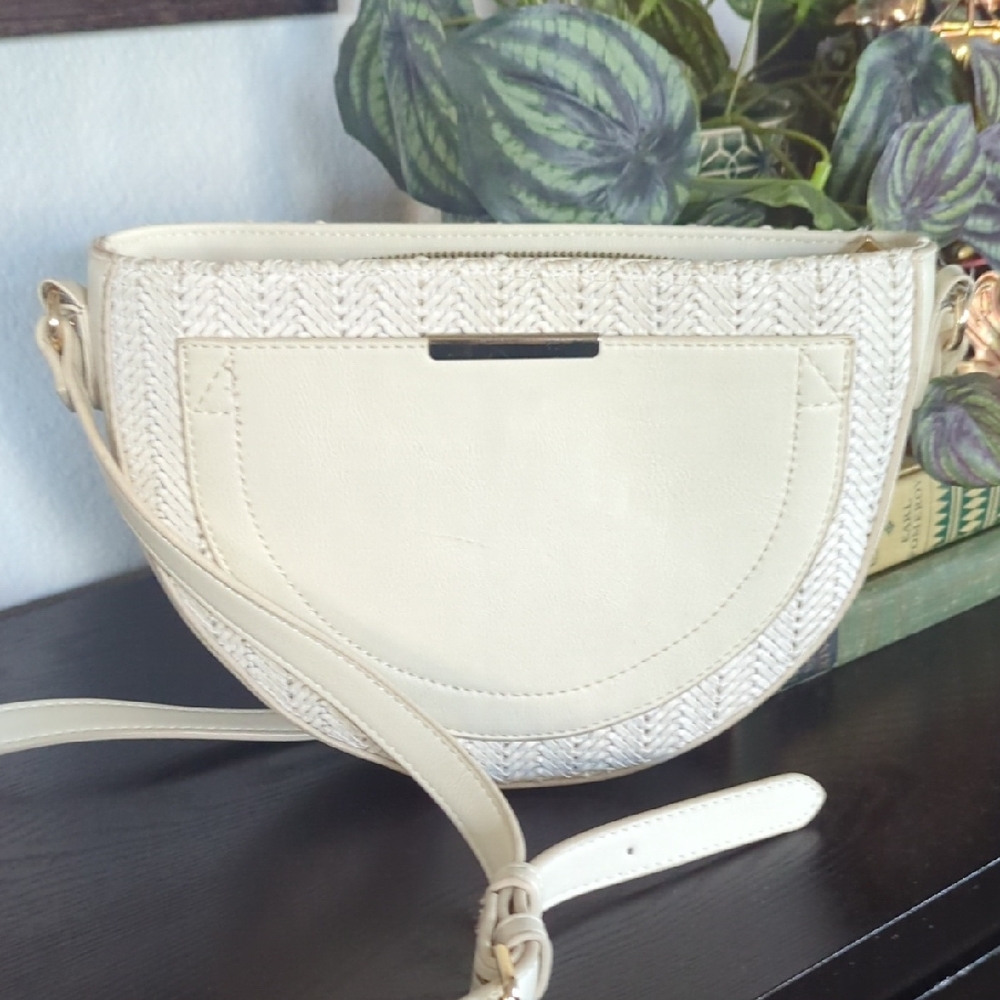 Sole Society Cream Crossbody Bag